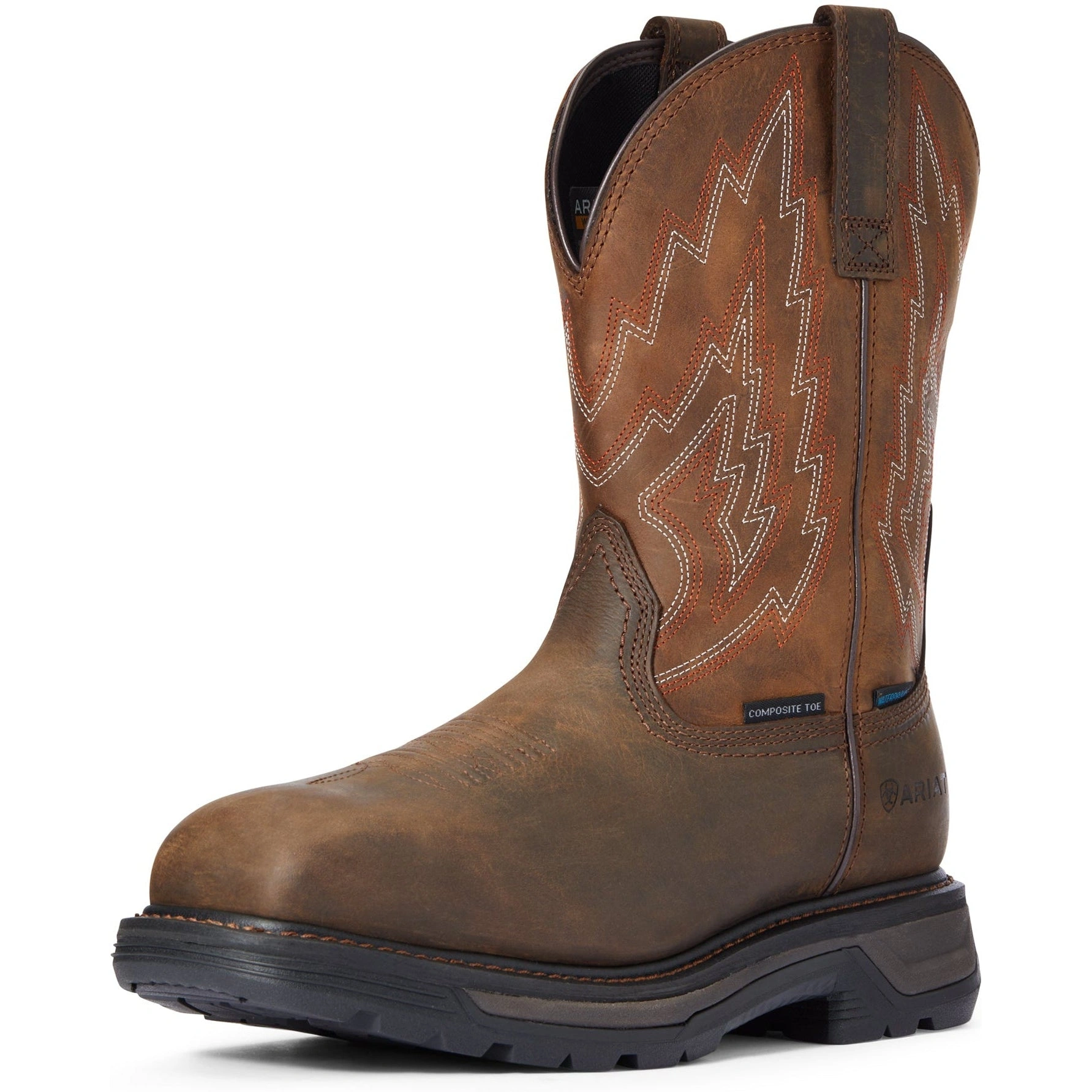 Ariat Men's Big Rig Composite Toe Waterproof Western Work Boot - Brown - 10033993